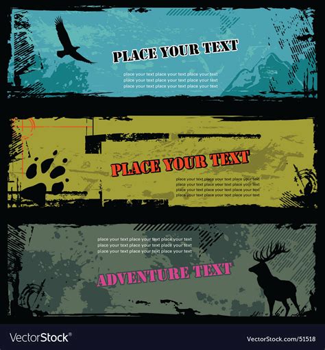 Wildlife Banners Royalty Free Vector Image Vectorstock