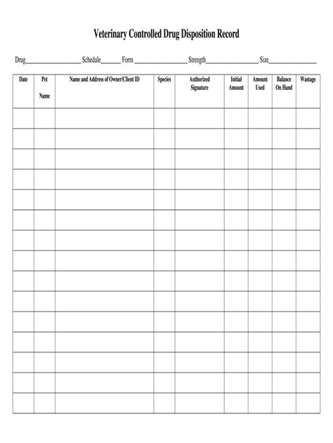 Free Printable Controlled Substance Log Printable Templates Your Go To Resource For Every Need