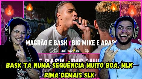 REACT MAGRÃO e BASK x BIG MIKE e ARAPS 2 FASE BDN108 YouTube