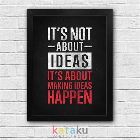 Jual Poster Motivasi Its Not About Ideas Hiasan Dinding Dekorasi Kantor