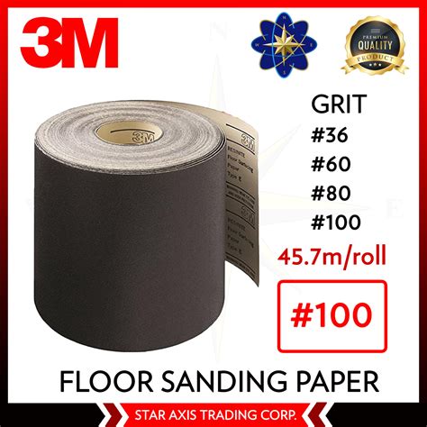 3M Floor Sanding Paper Roll Grit 100 305mmx45 7 Meters 100 Lazada PH