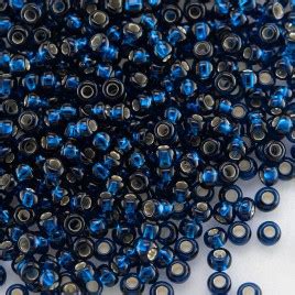 Preciosa Czech Glass Seed Bead Steel Blue Silver Lined Boundless