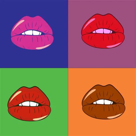 Realistic Lips Vector Art Stock Images Depositphotos