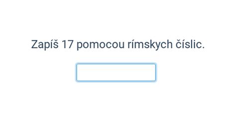 Rímske číslice Precvičovanie online Vieme matiku