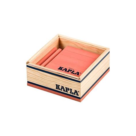 Kapla Jeu de construction en bois Carré rose 40 planchettes