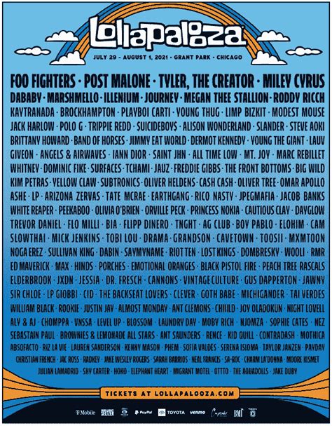 Lollapalooza 2024 Lineup Chicago Cayla Delphinia