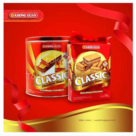 Jual Wafer Kaleng Khong Guan Classic 310gr Khong Guan Wafer Coklat