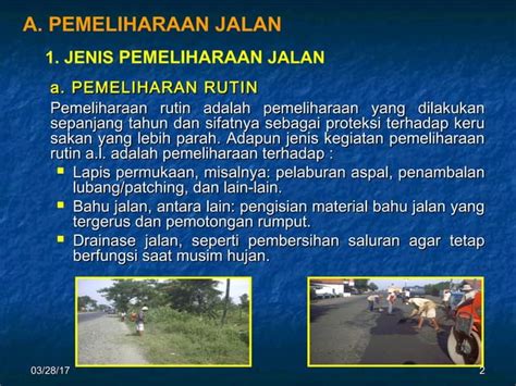 Pelaksanaan Pemeliharaan Jalan Dan Jembatan