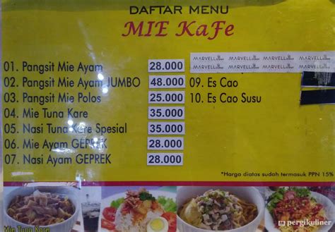 Selalu Diperbarui Menu Mie Kafe Ngagel Surabaya