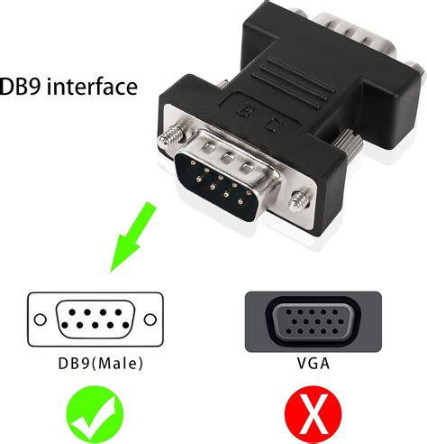 QIANRENON RS232 DB9 Macho A DB9 Macho Adaptador De Conector Extensor DB