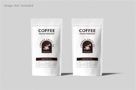 Premium Psd Coffee Pouch Packaging Mockup