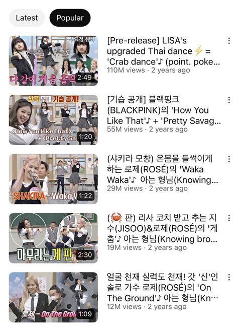 On Twitter The Top Most Viewed Videos On Knowing Bros Youtube