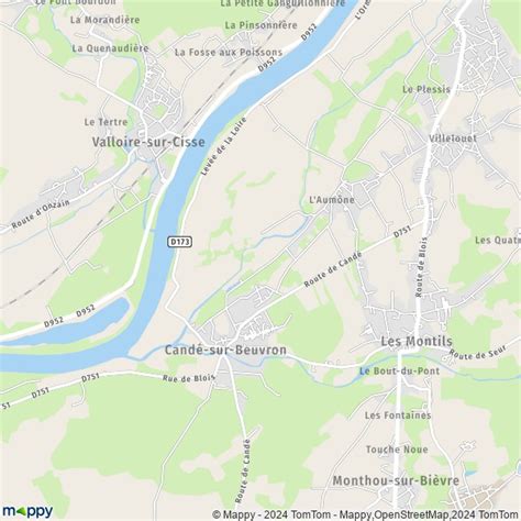 Plan Cand Sur Beuvron Carte De Cand Sur Beuvron Et Infos