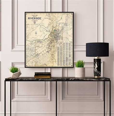 Old Map Of Riverside Old City Map Print Large Map Poster Available On