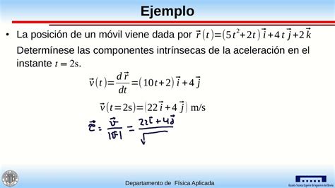 Cálculo de las componentes intrínsecas de la aceleración UPV YouTube