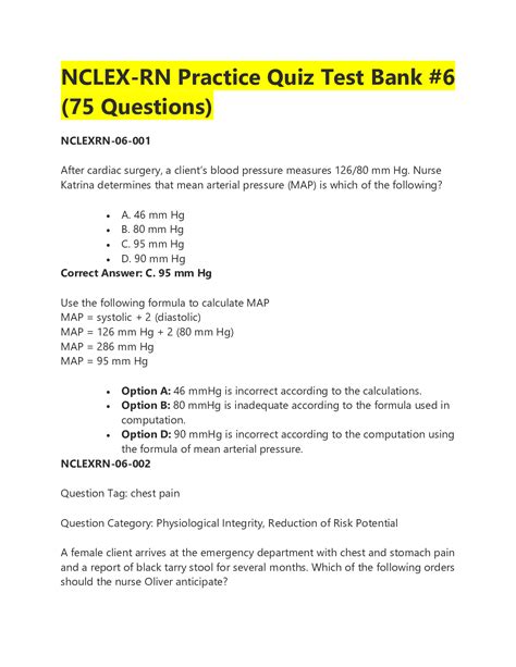 Nclex Rn Practice Quiz Test Bank Questions And Answers Complete