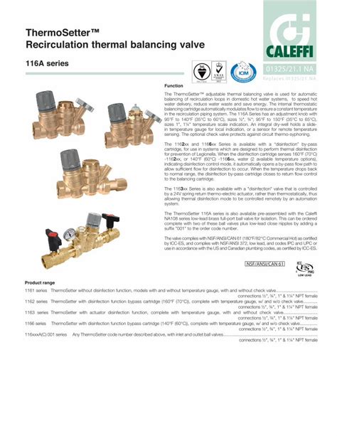 Pdf Thermosetter™ Recirculation Thermal Balancing Valve Dokumen Tips