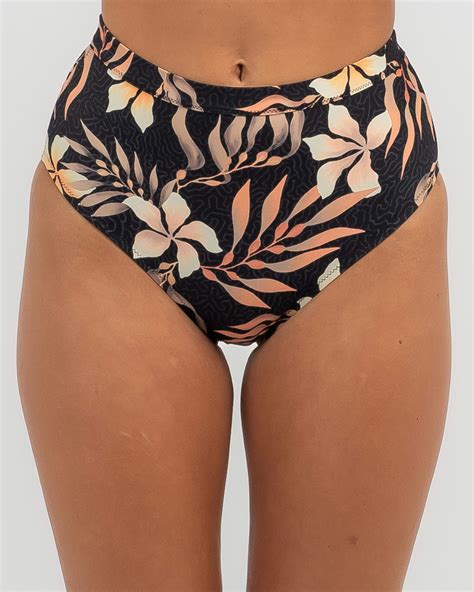 Shop Billabong Coral Gardeners High Waisted Retro Bikini Bottom In