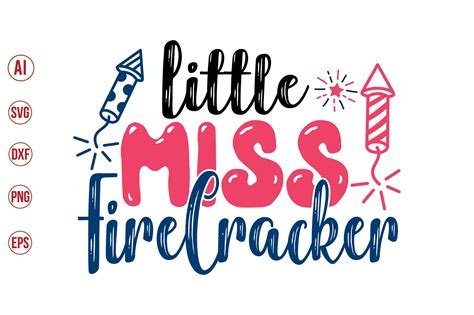 Little Miss Firecracker Svg Graphic By Bokkor777 · Creative Fabrica