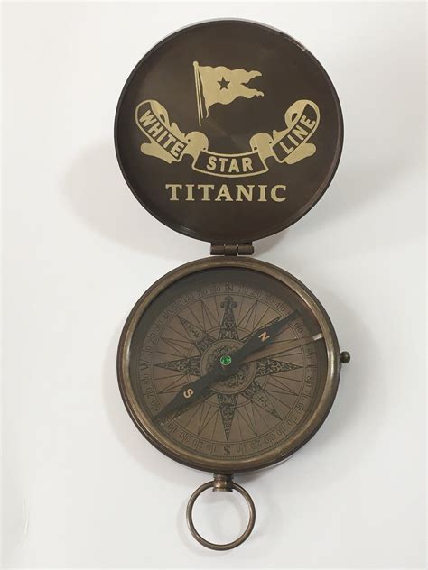 Titanic Compass Vintage Antique Nautical Compass White Star Etsy