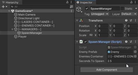 Made With Unity 2d Space Shooter Part 5 Spawning Enemies
