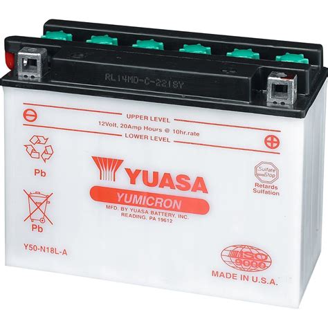 Yuasa† Battery 13 Amps Wet Ytx15l Bs Nord X