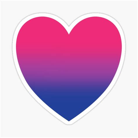 Bi Pride Flag Ombré Heart Sticker For Sale By Kaitlinpeppers Redbubble