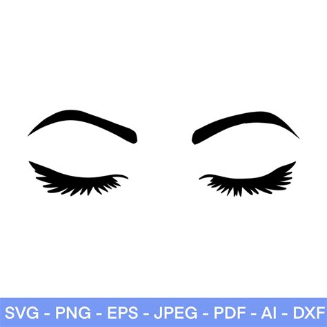 Eyelashes Svg Eyebrows Svg Woman Eyelashes Svg Makeup Svg Etsy