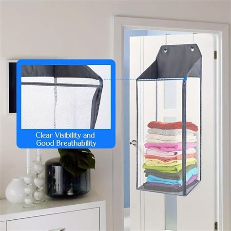 Over The Door Laundry Hamper Collapsible Hanging Mesh Laundry Hamper