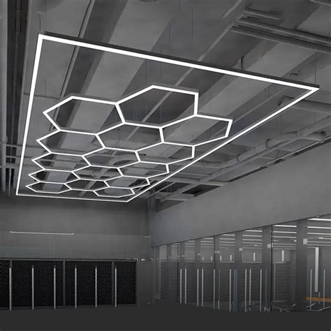 Mm Hexagon Detailing Workshop Ceiling Led Lights For Car Shop