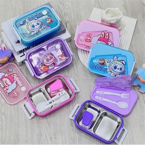 jual kotak makan stainless steel  anti tumpah   sekat bento lunch