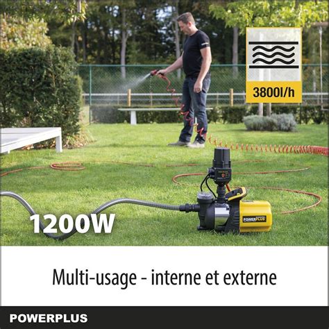 Powerplus Pompe à Eau Électrique POWXG9565 Pompe à Eau de Pression de