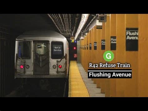 IND Crosstown Line G Action Flushing Av R42 Refuse Train YouTube