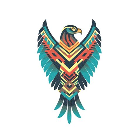 Aztec Eagle Tattoo Aztec Eagle Temporary Tattoo / Aztec Art Tattoo ...