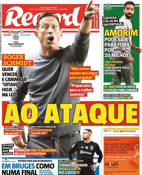 Capa Jornal Record 25 Outubro 2022 Capasjornais Pt