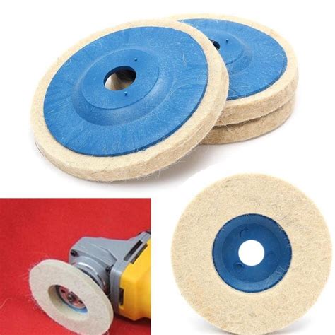 Inch Angle Wool Buffing Angle Grinder Wheel Felt Polishing Pad Mill