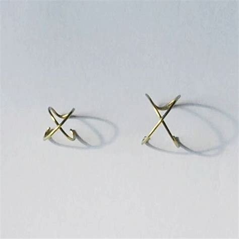 Set Of Ear Cuffs Or Single Ear Cuff Gauge Niobium Cross Etsy