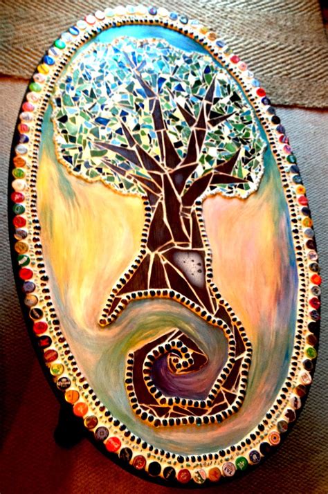 Andrea Ivy Waterstone Art Gallery Mosaic Tree Table