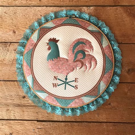 Wake Up To Vintage With This Quilted Rooster Wall Hanging Etsy