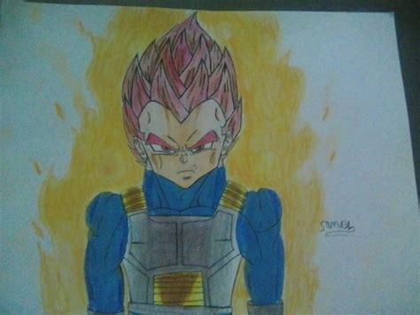 Dibujo De Vegeta Ssj Dios Dragon Ball Z Amino