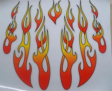 Fire Flames Art Decal Sticker Car Sticker Motorcycle Bike Sticker