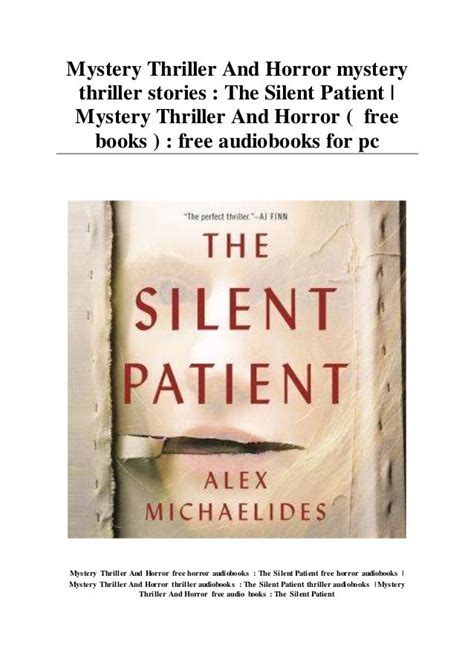 Mystery Thriller And Horror mystery thriller stories : The Silent ...