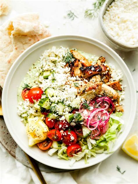 Greek Inspired Chicken Bowls With Avocado Tzatziki Video Story Plays