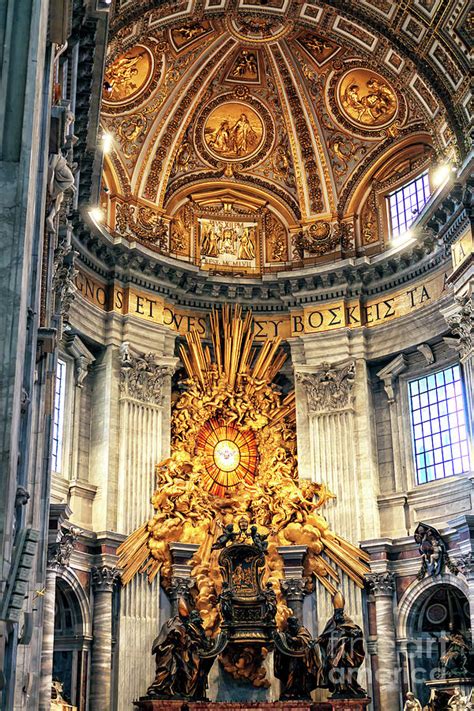 Chair of Saint Peter at Saint Peter's Basilica in Vatican City ...