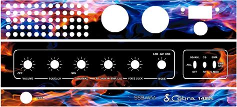 Cobra 142 GTL CB Radio Face Plate Graphic Decal Any Design Color