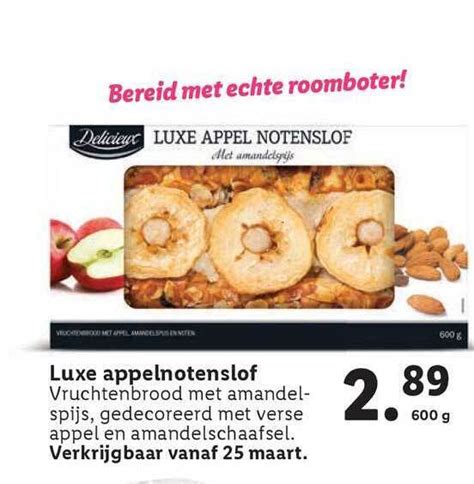 Delicieux Luxe Appelnotenslof 600 Gram Aanbieding Bij Lidl