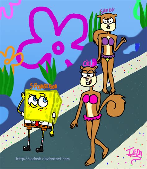 Spongebob Cielo And Sandy By Iedasb On Deviantart Hot Sex Picture