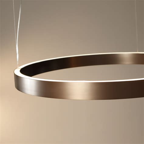 HALO Up Down Slim LED Suspended Ring Light Brushed Bronze