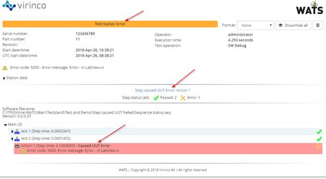 Step Caused UUT Failed/Error/Terminated – Help Center