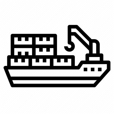 Cargo Logistics Ship Transportation Vessel Icon Download On